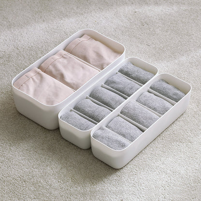 Drawer Organizer Box for Socks, Bras & Underwear – Plastic Closet Storage Case