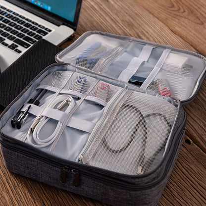 Waterproof Electronics Travel Organizer – Portable Cable, Charger & Gadget Storage Bag