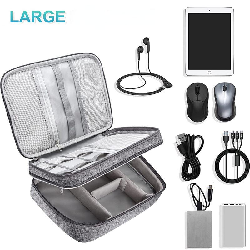 Waterproof Electronics Travel Organizer – Portable Cable, Charger & Gadget Storage Bag