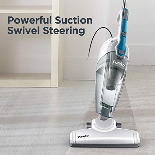 Eureka Home Lightweight Mini Cleaner for Carpet and Hard Floor Corded Stick Vacuum with Powerful Suction for Multi-Surfaces,