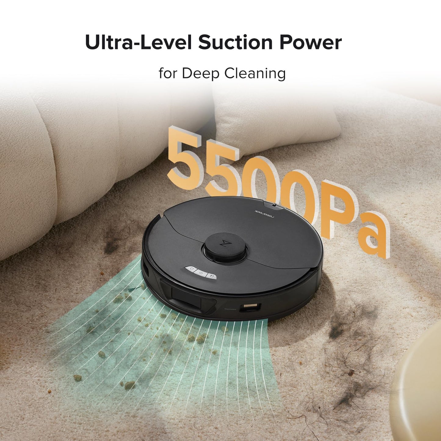 roborock S7 Max Ultra Robot Vacuum and Mop Combo, Auto Mop Drying/ Washing, Self-Emptying, Self-Refilling,